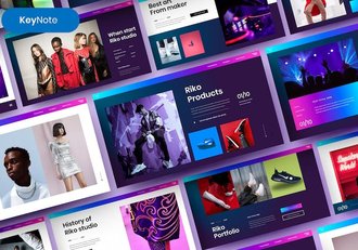 创意设计项目展示作品集方案Keynote模板 - 顶尖PPT