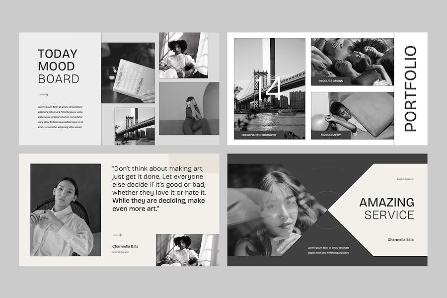 欧美风产品组合与作品集Keynote模板 - 顶尖PPT