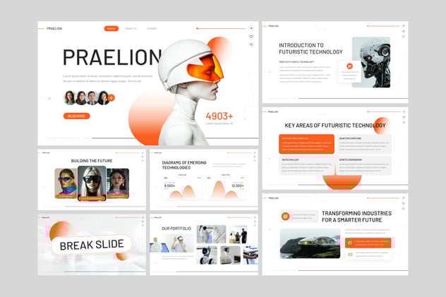 未来科技发展AI机器人技术PPT模板 - 顶尖PPT