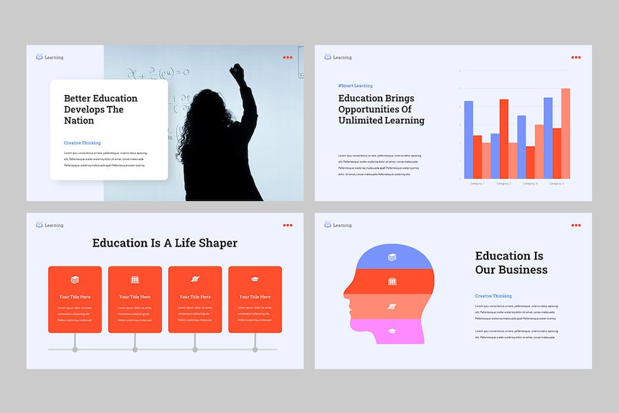 在线学习教育培训课程PPT模板 - 顶尖PPT