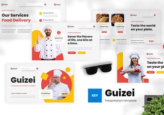 食品外送讲述展示方案推介Keynote模板 - 顶尖PPT