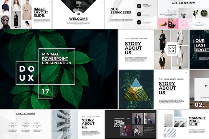 极简风格商务办公展示PPT模板 - 顶尖PPT