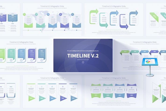 时间轴keynote模板 - 顶尖PPT