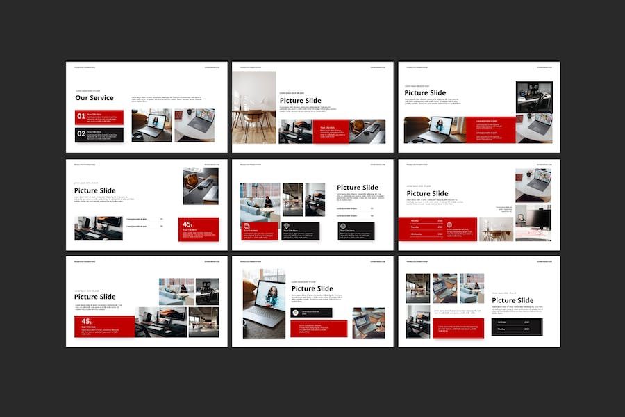 企业公司办公环境展示keynote模板 - 顶尖PPT