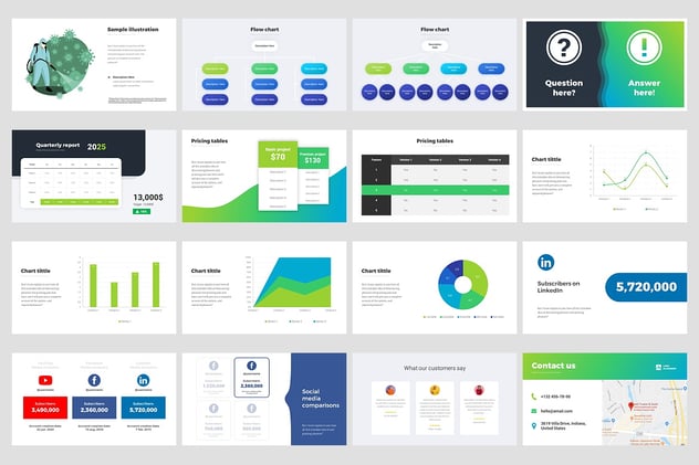 企业商务介绍信息图形keynote模板 - 顶尖PPT