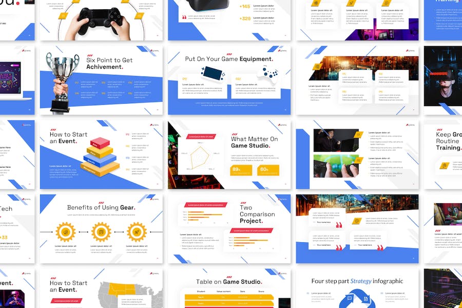 游戏工作室项目推介运营PPT模板 - 顶尖PPT