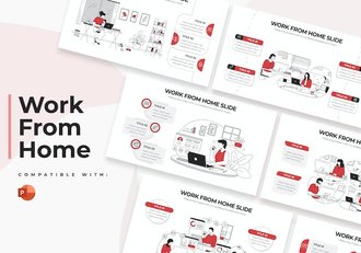 居家办公工作管理方案PPT模板 - 顶尖PPT