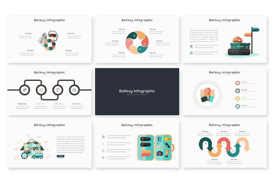 创意信息图形设计展示Keynote模板 - 顶尖PPT