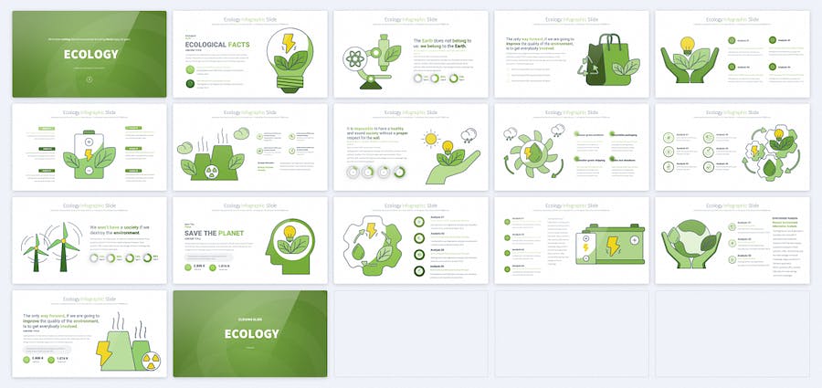生态环境保护绿化插画图形PPT模板 - 顶尖PPT