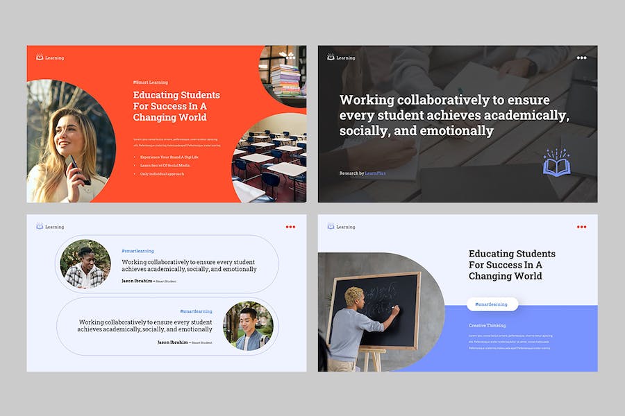 在线学习教育培训课程PPT模板 - 顶尖PPT