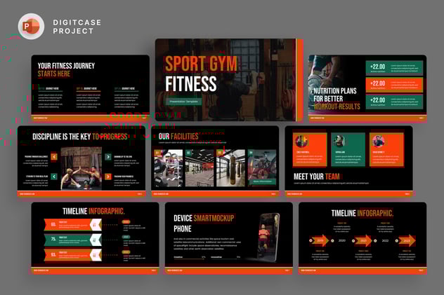 体育运动健身房品牌推广PPT模板 - 顶尖PPT