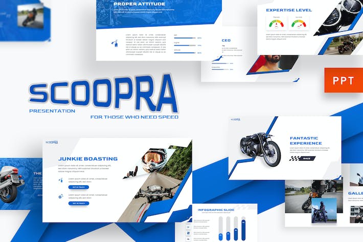 摩托车机车产品展示性能介绍PPT模板 - 顶尖PPT