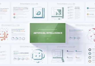 人工智能大模型图形AI PPT模板 - 顶尖PPT