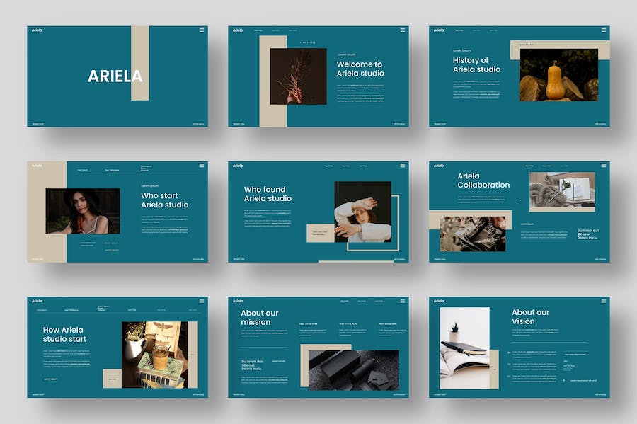 扁平化设计风格商业商务工作汇报总结PPT模板 - 顶尖PPT