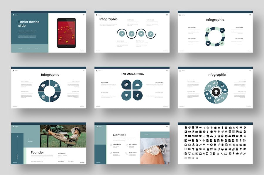 欧美商务企业介绍季度总结keynote模板 - 顶尖PPT