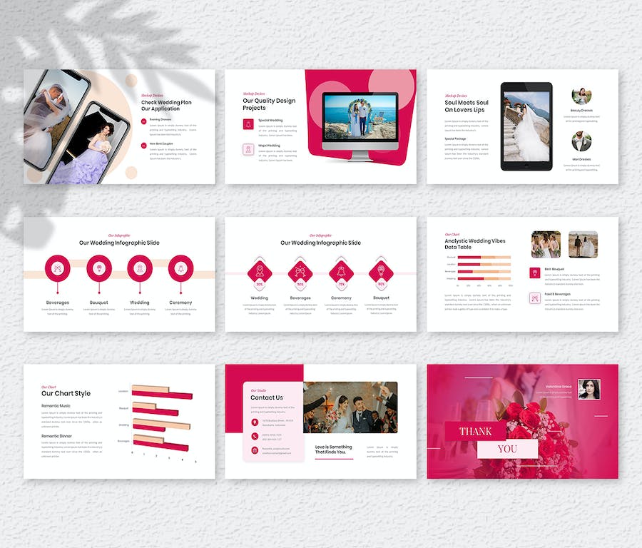 浪漫婚礼主办方活动策划PPT模板 - 顶尖PPT