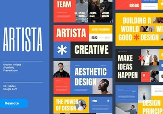 国外艺术创意展示Keynote模板 - 顶尖PPT