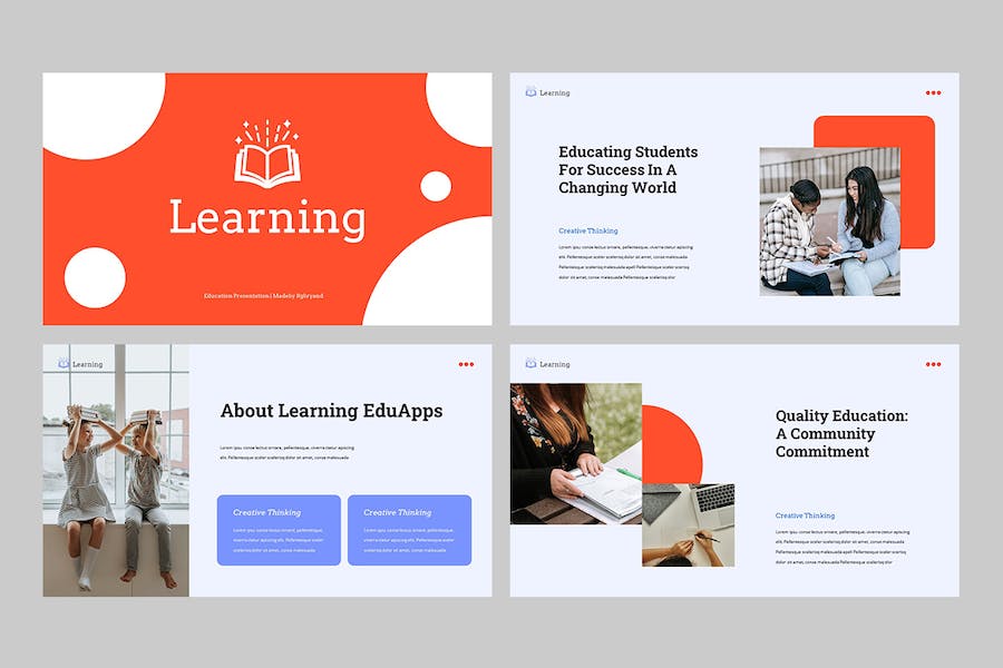 在线学习教育培训课程PPT模板 - 顶尖PPT