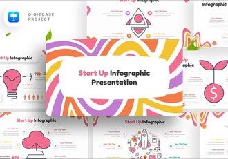 初创企业信息头脑风暴插画图形keynote模板 - 顶尖PPT