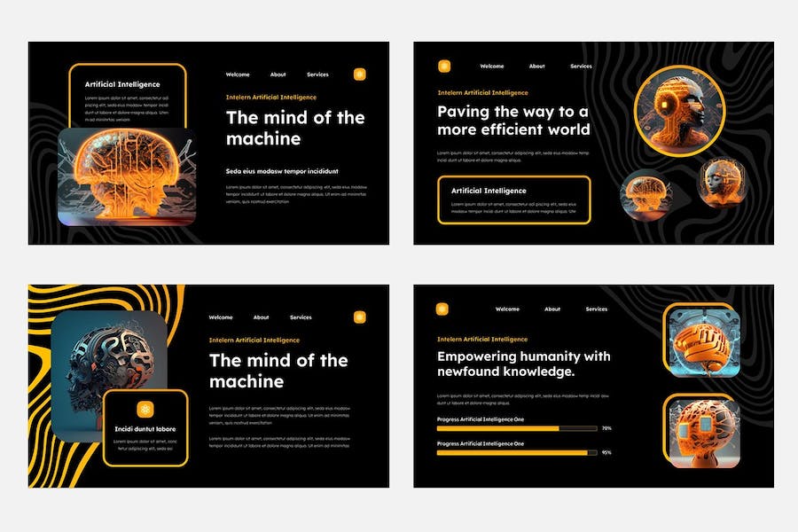 人工智能技术应用讲述装置设备展示PPT模板 - 顶尖PPT