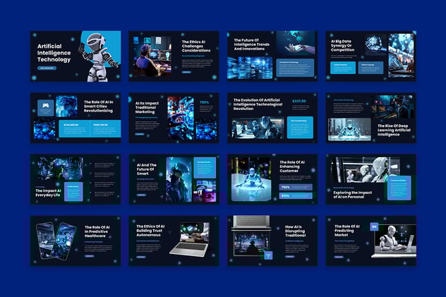 AI人工智能技术PPT模板 - 顶尖PPT