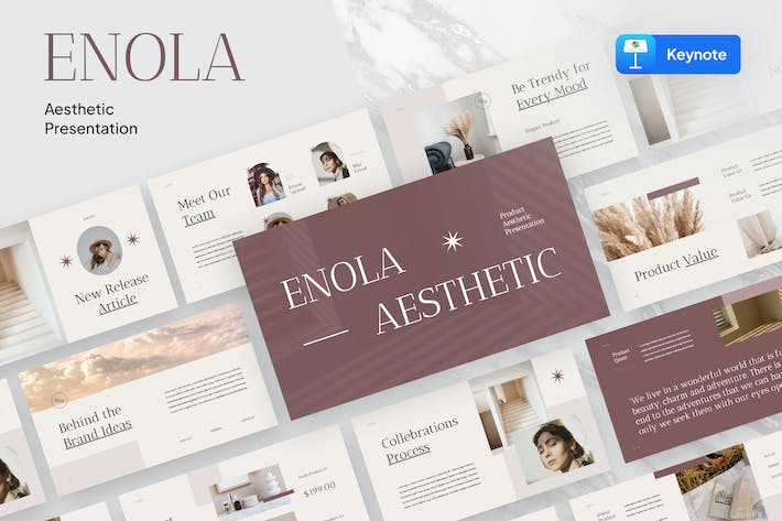 创意时尚复古美学keynote模板 - 顶尖PPT