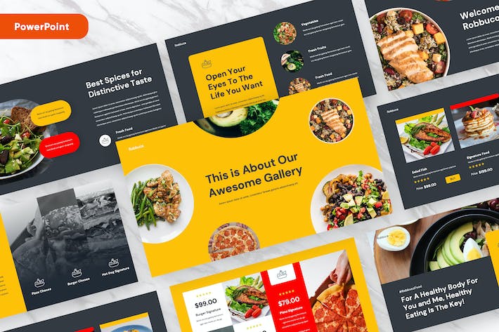 食品餐饮品牌推介宣传营销展示方案PPT模板 - 顶尖PPT