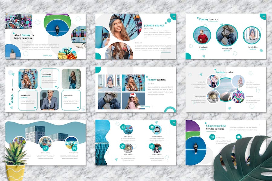 创意风格旅游景点项目介绍PPT模板 - 顶尖PPT