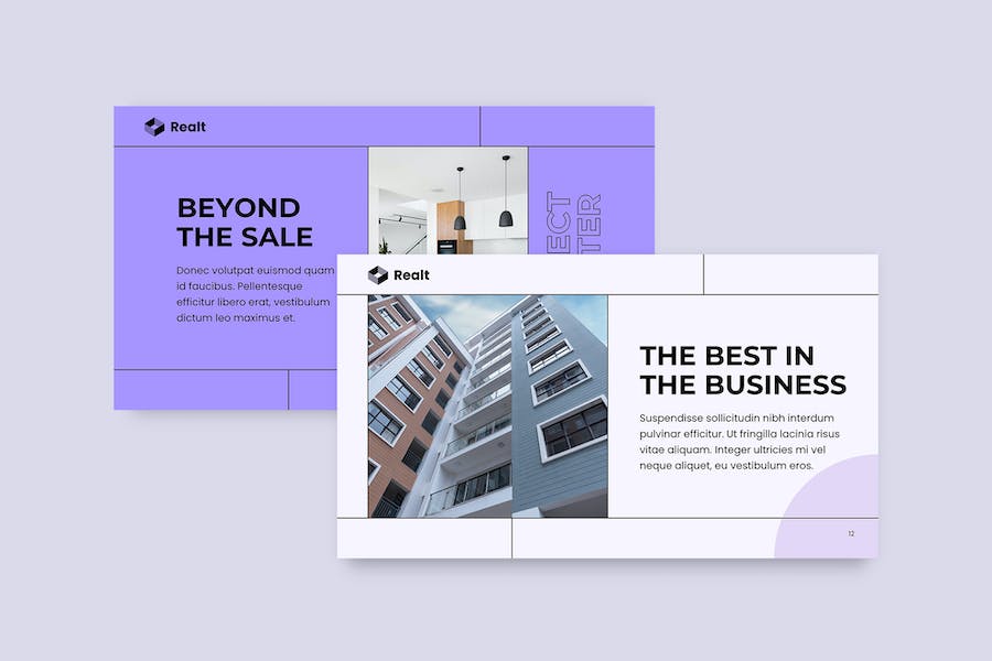 扁平化极简风格房地产装修公司数据分析PPT模板 - 顶尖PPT