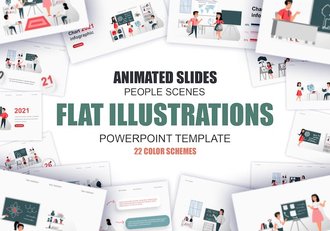 开学季返校教育主题插画PPT模板 - 顶尖PPT