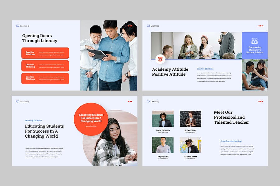 在线学习教育培训课程PPT模板 - 顶尖PPT