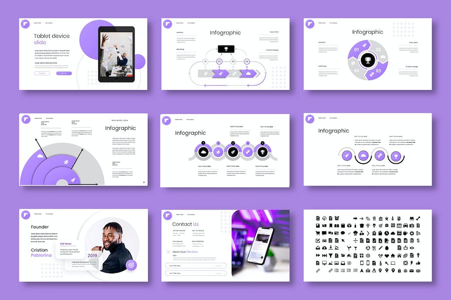 紫色大气商业计划企业合作项目策划多用途商务PPT模板 - 顶尖PPT