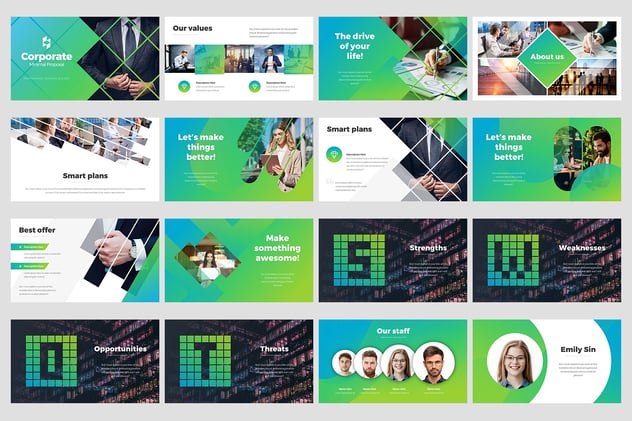 企业商务介绍信息图形keynote模板 - 顶尖PPT