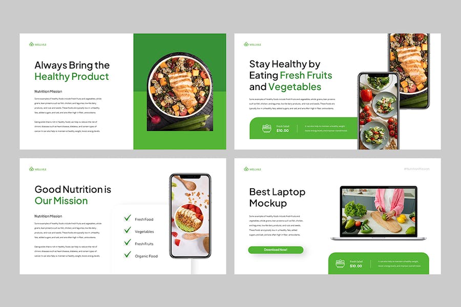 健康养生食品推介Keynote模板 - 顶尖PPT