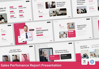 销售绩效数据报告演讲Keynote模板 - 顶尖PPT