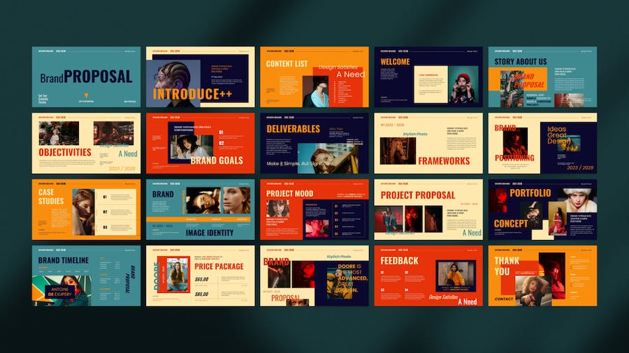 暗色专业品牌建设项目提案PPT模板 - 顶尖PPT