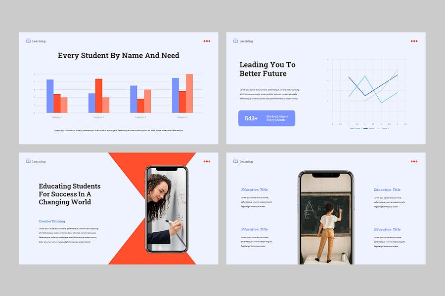 在线学习教育培训课程PPT模板 - 顶尖PPT