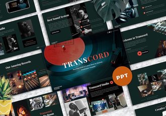 录音棚音乐制作工作室PPT模板 - 顶尖PPT