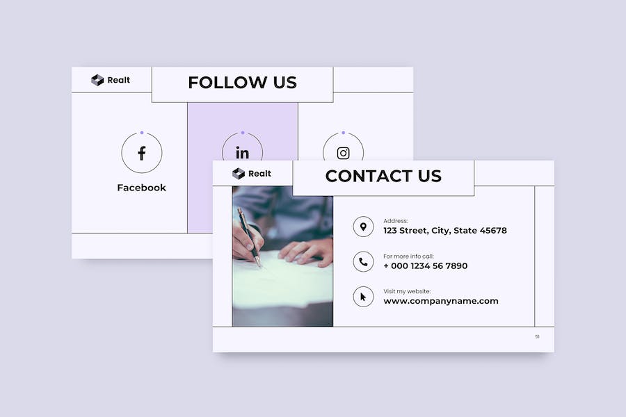 扁平化极简风格房地产装修公司数据分析PPT模板 - 顶尖PPT