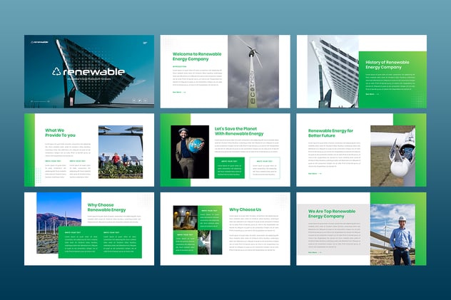 可再生能源PPT模板 - 顶尖PPT