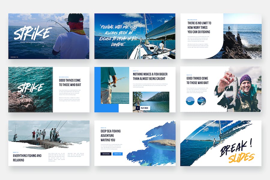 钓鱼俱乐部keynote模板 - 顶尖PPT