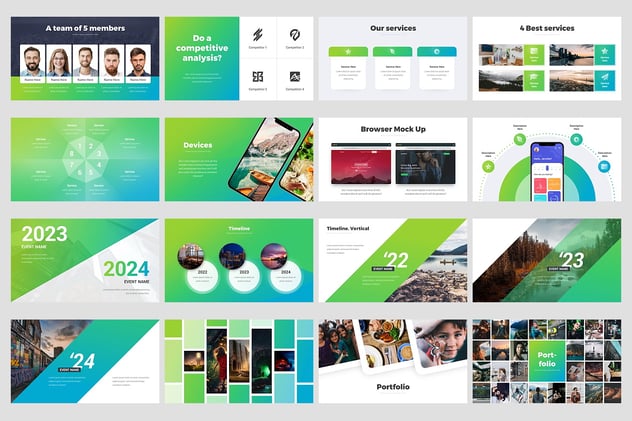 企业商务介绍信息图形keynote模板 - 顶尖PPT