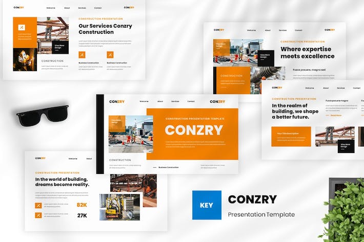 建筑施工项目管理方案Keynote模板 - 顶尖PPT
