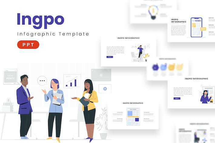 人员信息图形展示方案PPT模板 - 顶尖PPT