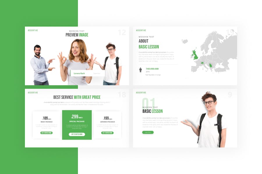 现代商业团队介绍keynote模板 - 顶尖PPT