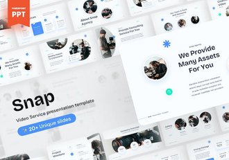 摄影照相视频拍摄服务PPT模板 - 顶尖PPT