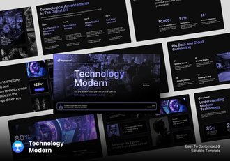 AI科学技术论文研究Keynote模板 - 顶尖PPT