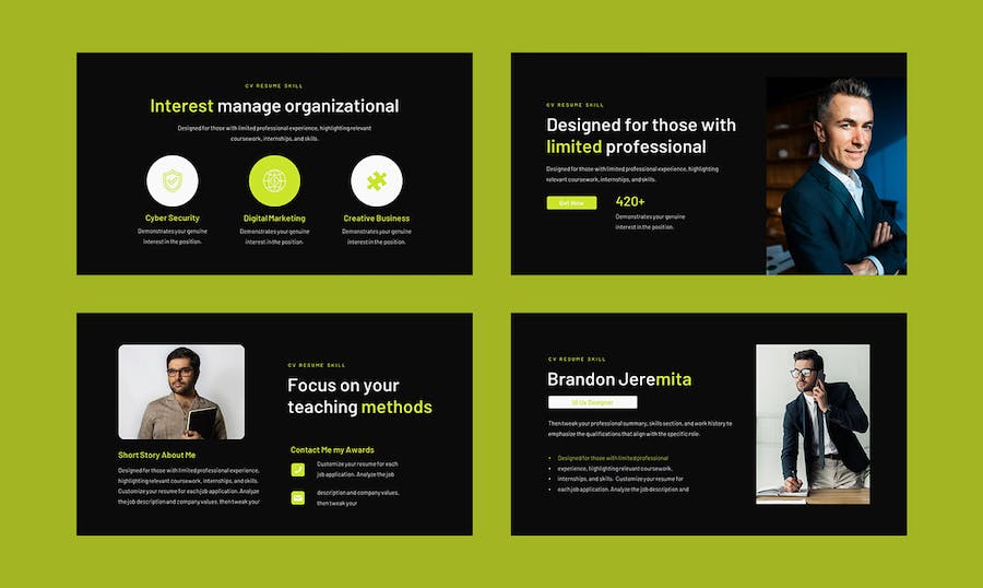 个人求职简历PPT模板 - 顶尖PPT