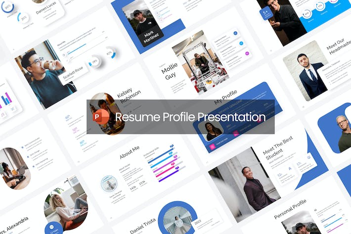 简历团队员工档案PPT模板 - 顶尖PPT