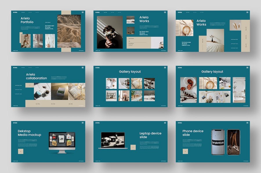 扁平化设计风格商业商务工作汇报总结PPT模板 - 顶尖PPT